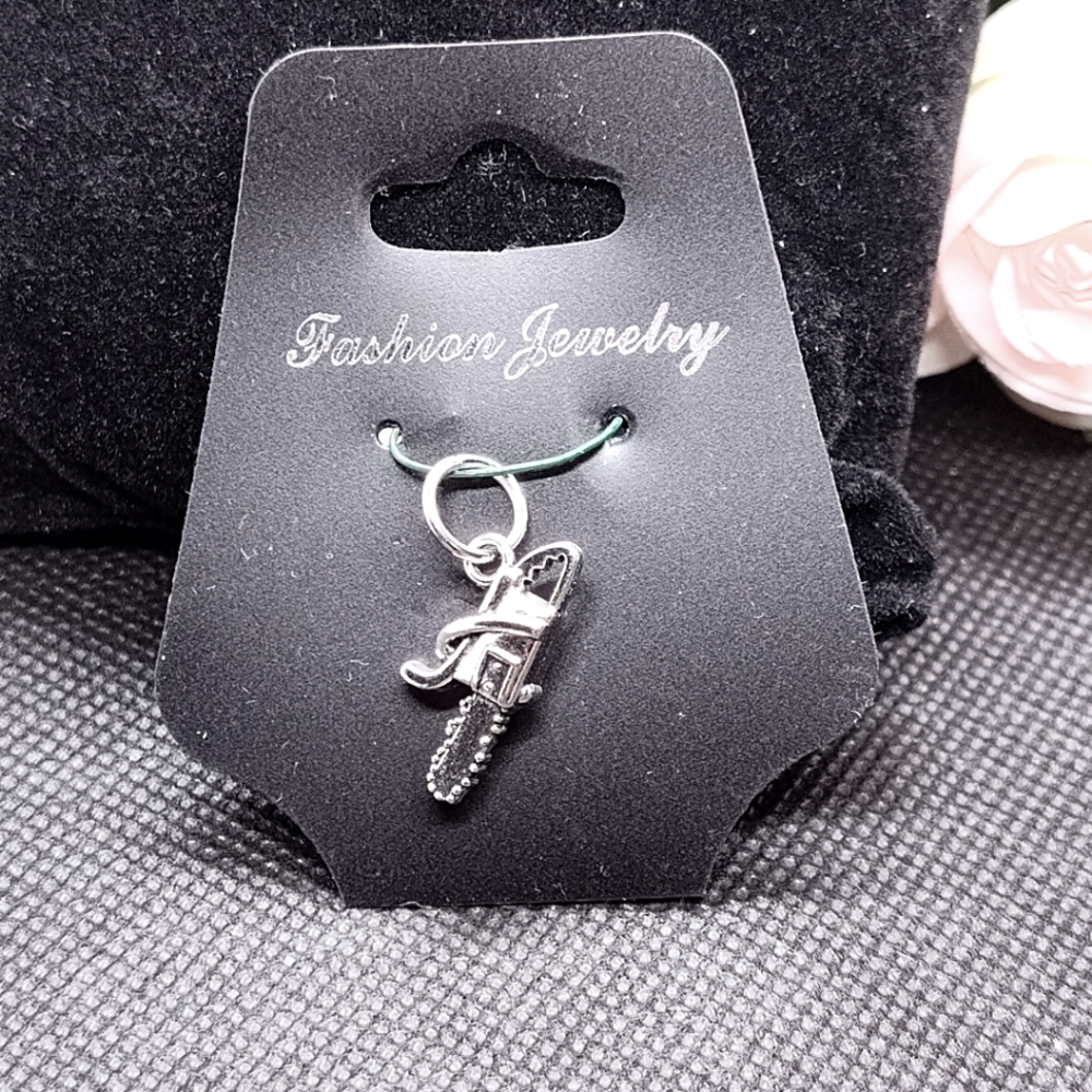 Electric Chain Saw tool Charm Pendant for Necklace  Bracelet Keychain New
